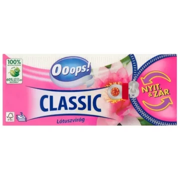 Ooops! Classic papírzsebkendő Lótuszvirág - 3 rétegű, 90db