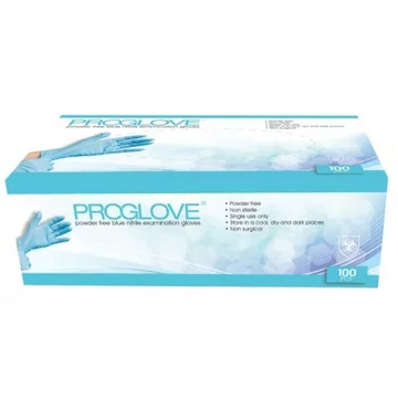 Proglove Nitril kesztyű, púdermentes, kék L 100 db/doboz
