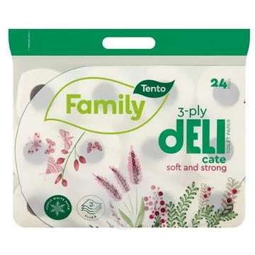 Tento Toalettpapír 3 rét. Deli white 24db