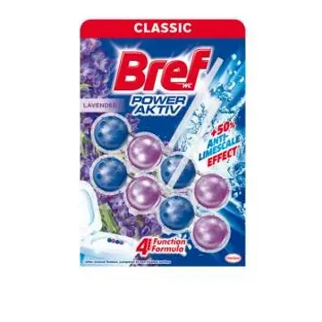 Bref Power Aktiv WC Illatosító Golyó - Levendula - 2 x 50g
