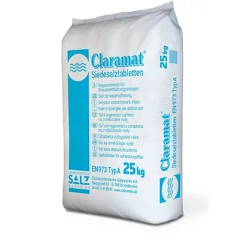 Claramat regeneráló sótabletta vízlágyításhoz 25kg-os