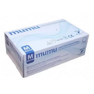 MUMU egyszerhasználatos latex fehér M, 100 db-os