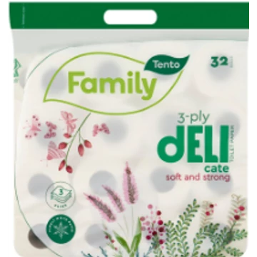 Tento Toalettpapír 3 rétegű Deli white 32db