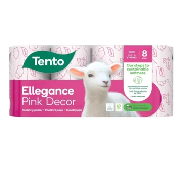 Tento Toalettpapír 8db- os 3rtg  Pink Decor 150lap