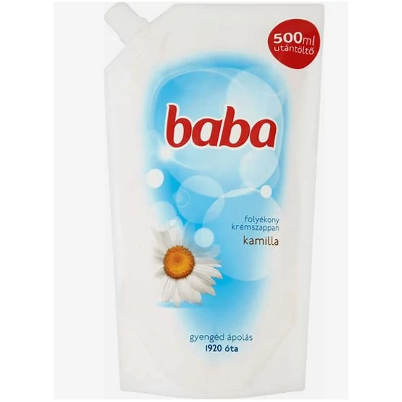 Baba Folyékony Krémszappan Utántöltő Kamilla Kivonattal 500 ml