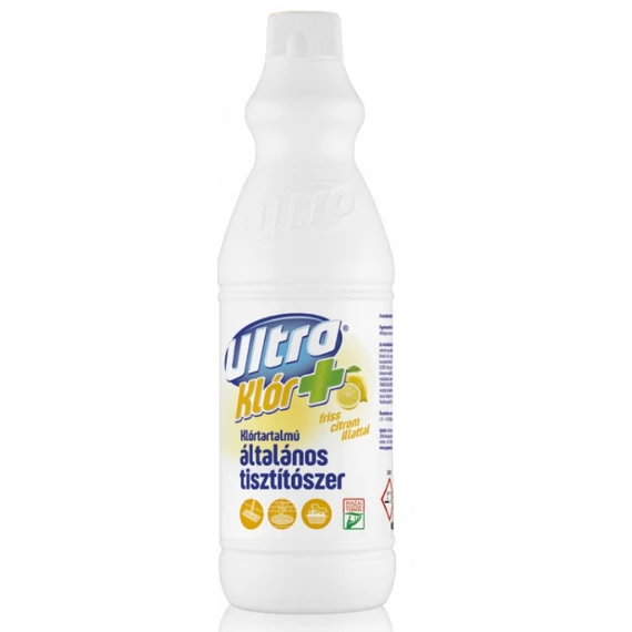 Ultra Klór+ klórtartalmú felülettisztító szer 1L, Citrom