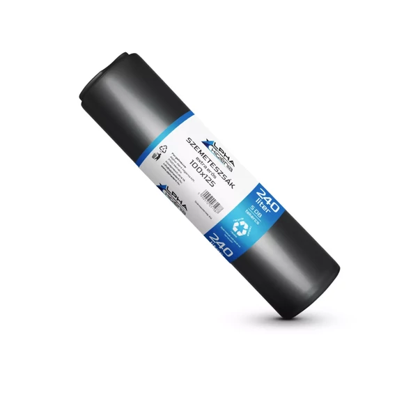 AD Szemeteszsák fekete 100x125x0,03 240 literes 10db/tekercs