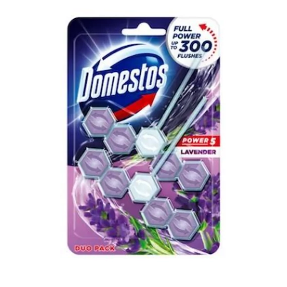 WC illatosító 2 x 50 g Power5 Domestos Lavender
