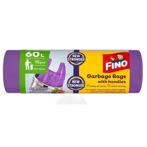 FINO Szemeteszsák Smart Handles 60L/15