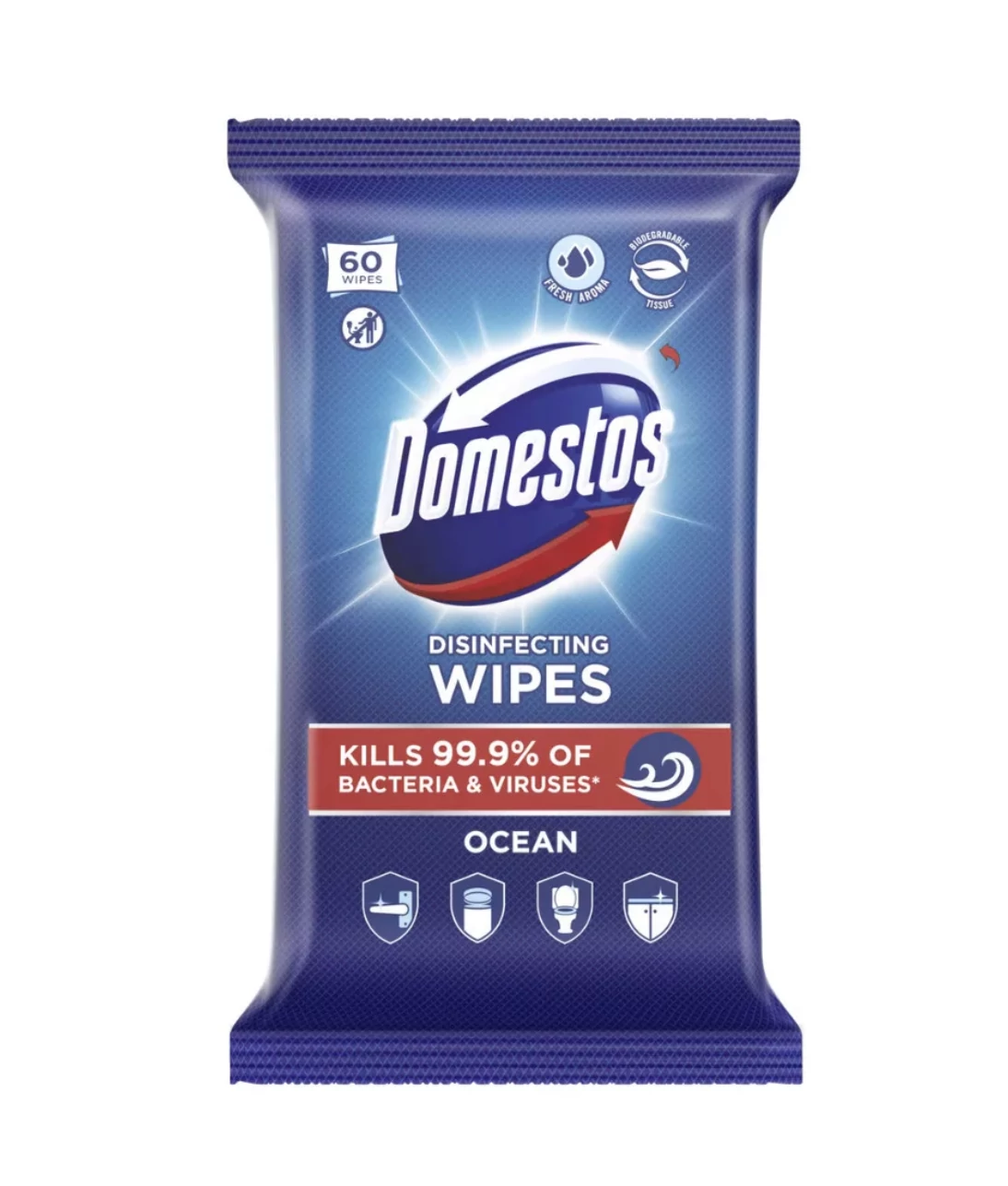 Domestos Ocean higiénikus törlőkendő 60 db